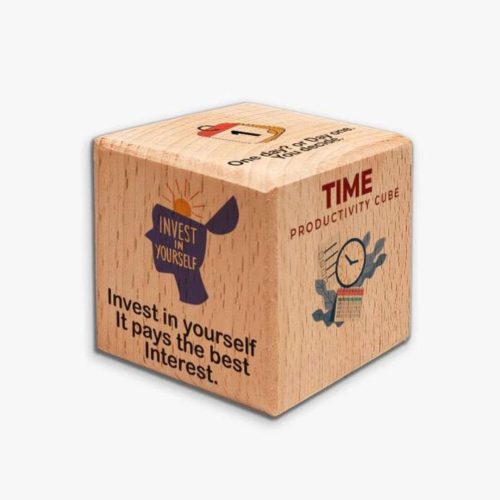 Productivity Wooden Cube : Time