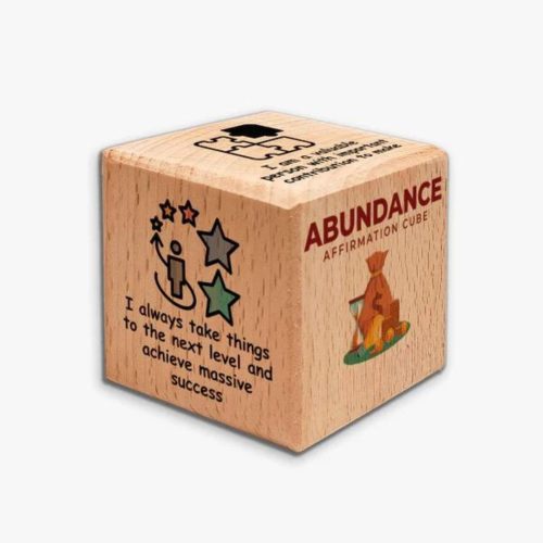 Affirmation Wooden Cube: Abundance