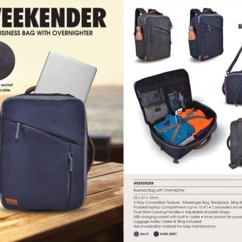 Business Bag With Overnighter-WEEKENDER
