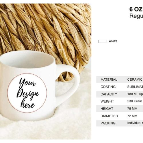 White Regular Mug 6 oz