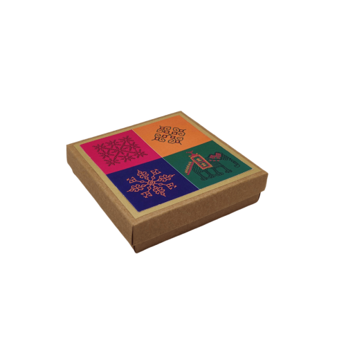 Coasters (set of 6) - Kasuti Theme