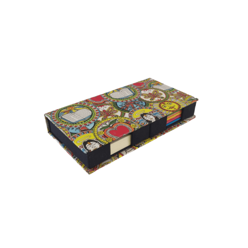 Double Memo Box - Madhubani Vibrant Theme