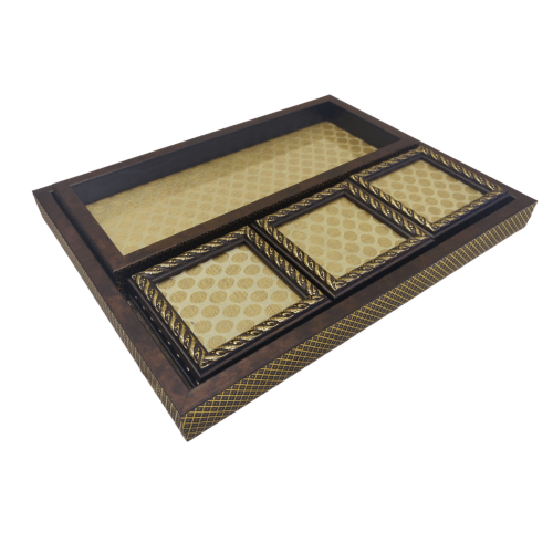 Double Tray with 6 coasters