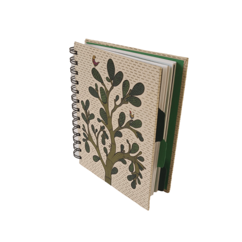 Notebook (Spiral) With Separators – Gond Theme