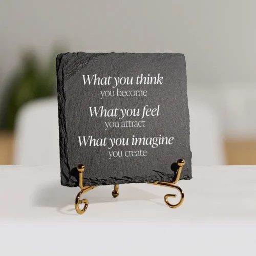 Zen Marble Slate Display: Power of Thought