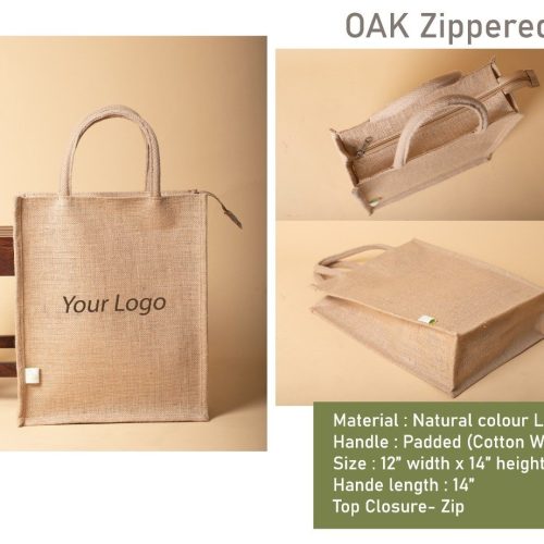 OAK Zipper Jute bag