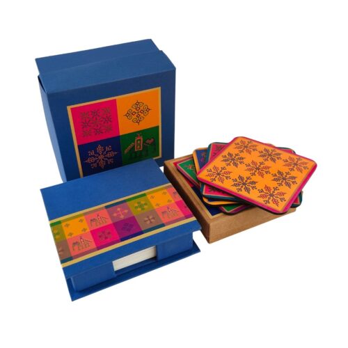 Memo Box & Coaster Gift Box - Kasuti
