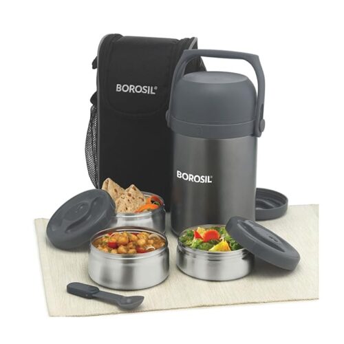 Borosil Hot N Fresh SS Insulated Lunch Box S/3