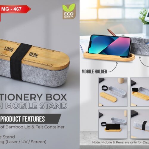 Eco Stationery Box with Mobile Stand