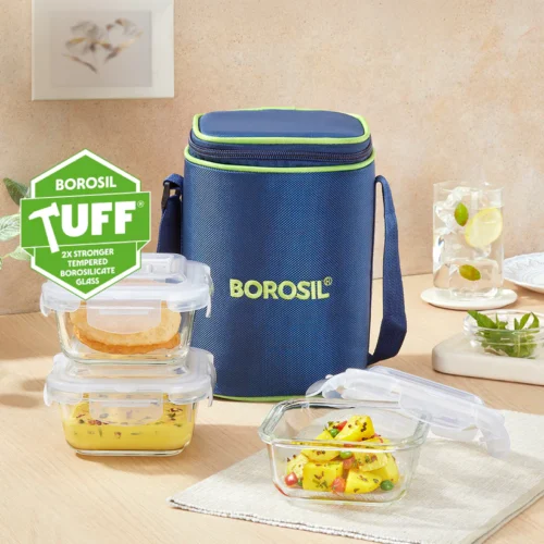 Borosil Glass Lunch Box Set of 3