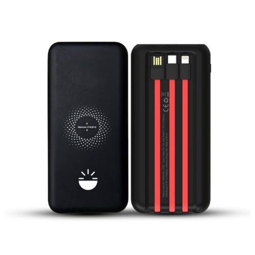 Beam 10000 mAh Wireless Powerbank with Inbuilt Cables